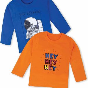 Pack Of 2 Winter Sweatshirts For Kids-Blue Mustard