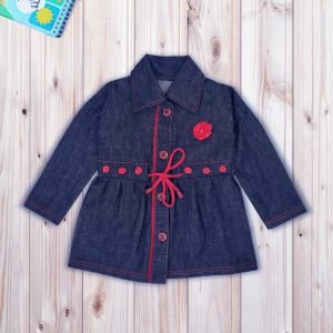 Denim Top Front Buttoned Coat style jacket For Babies 1-3 Years