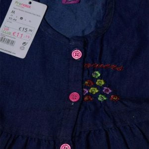 Pure Cotton Twill Denim Frock or Denim Top for Girls