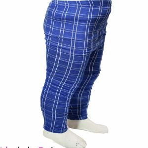 Pack of 2 checkered Printed legging Pants for Girls Pure Cotton Lycra Stretchable fit 4 to 10 Years-Black Blue