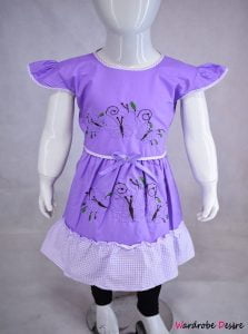 cotton frock purple