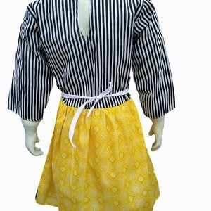 Bowknot Winter Cotton Full Sleeves Frock for Girls-4 to 8 Years