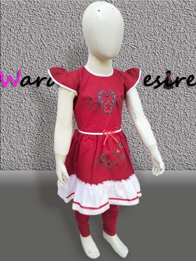 baby dress set red