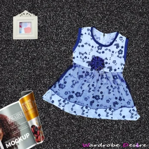 Pure Cotton Fish Net Baby Frock-9 months to 3 years