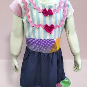 Casual Cotton Frock- Multicolor 4 to 8 years