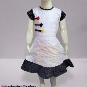 Pearl White Cotton Frock for Grils 4-8 years