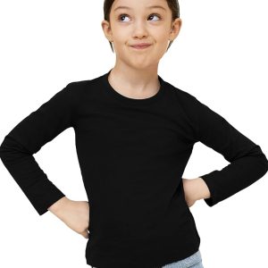 Full Sleeves Poly-Fleece thermal Sweatshirt for Girls-Black | Winter Collection 2023