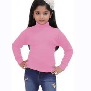 Pack of 2 Poly-Fleece thermal Hineck for Girls Black & Pink | Winter Collection 2023