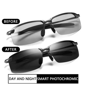 Change Color Photochromic Sunglasses Men Polarized Chameleon Glasses Male Sun Glasses Day Night Vision Driving Eyewear Gafas