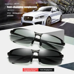 Polarized Sunglasses Men’s Photochromism Square Sun Glasses Outdoor Fishing Night Driving Eyewear UV400