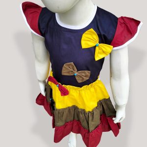 Traditional Pure Cotton Dress Set for Girls-Multicolor-4 to 8 Years